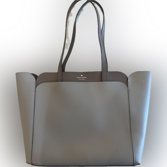 Kate Spade- Magnolia Street Double Pocket Tote Soft Taupe